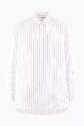 striped poplin oversized shirt