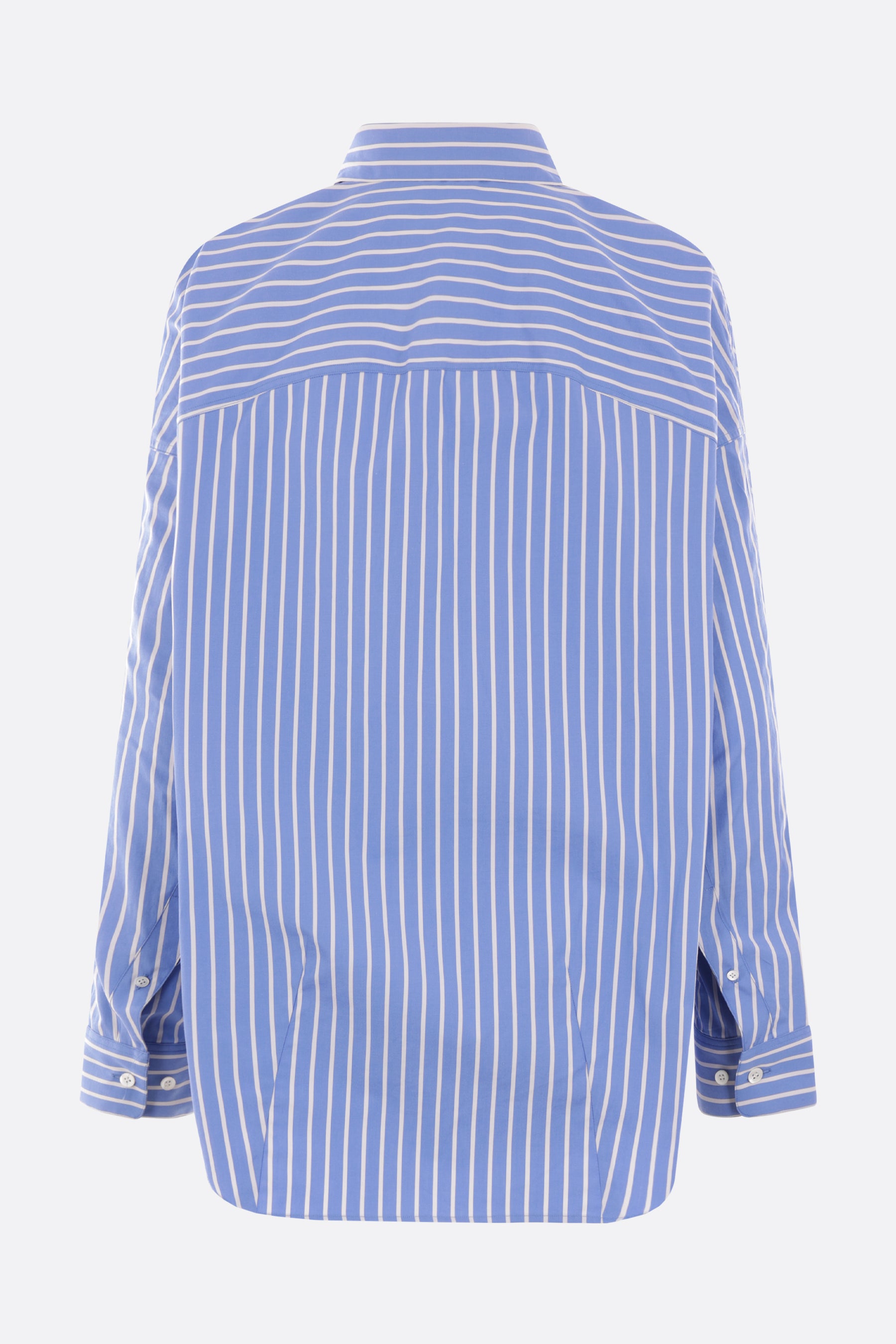 striped poplin oversized shirt