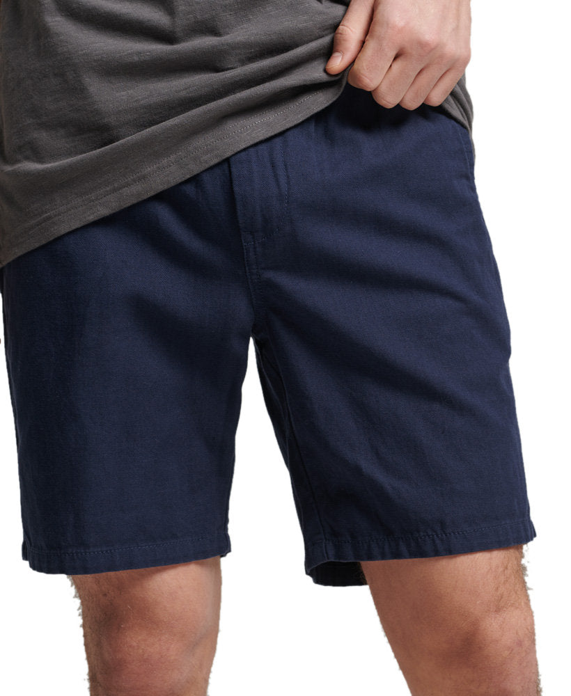 Superdry Mens Linen Mix Shorts 'Vintage Overdyed Shorts' Cotton