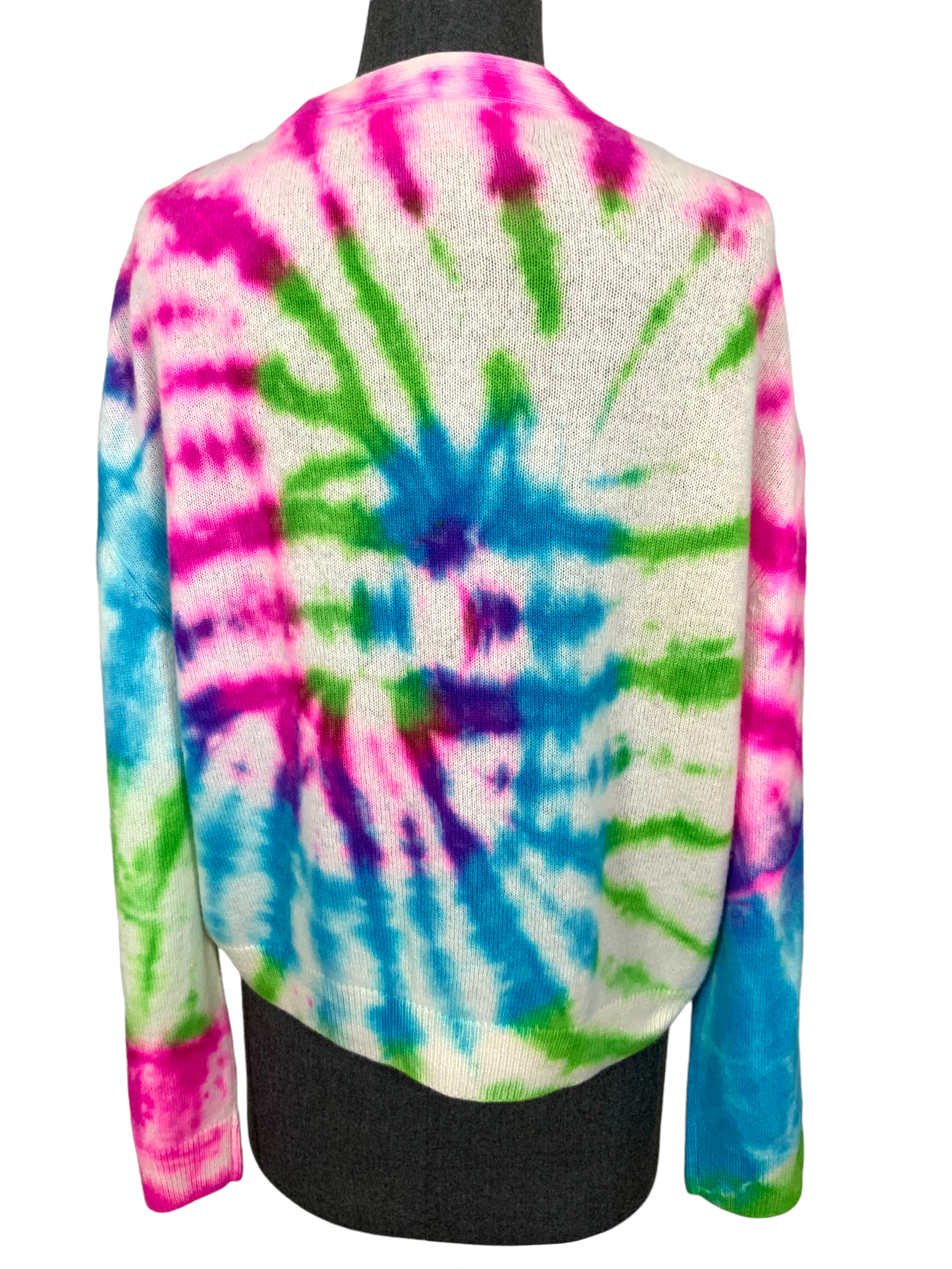 The Elder Statesman Tie Dye Cashmere Cardigan Size S