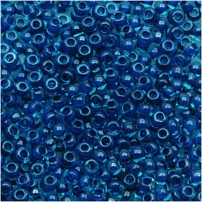 Toho Round Seed Beads 8/0 #932 'Aqua/Capri Lined' 8g