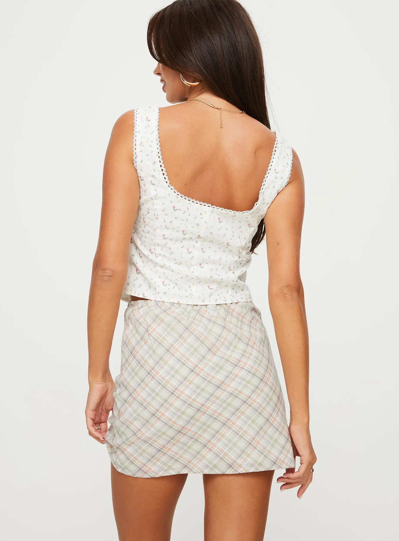 Twice As Nice Mini Skirt Multi Check