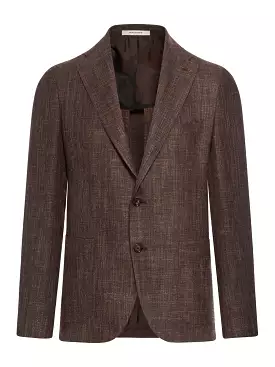 unstructured single-breasted jacket