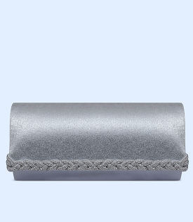 WB2506-SILVER-Women Snazzy Clutch