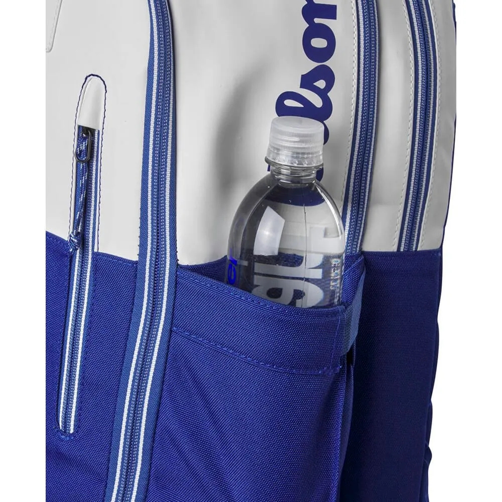 WILSON US Open 2023 Tour Tennis Backpack (White/Blue)