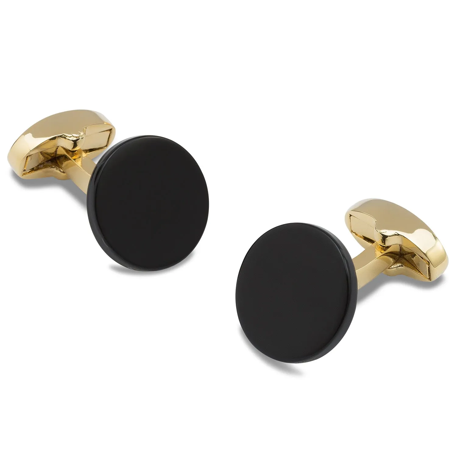 Wiseman Black and Gold Cufflinks